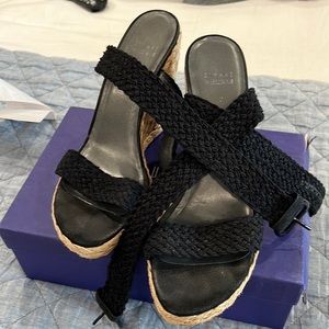 Stuart Weitzman Black Espadrilles Size 11
